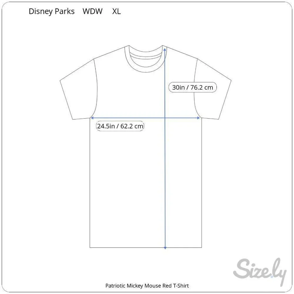 Walt Disney World Parks Patriotic Mickey Mouse T Shirt XL Red Flag Biker USA - Picture 5 of 6